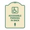Signmission W/ NY Approved Isa Accessible Parking on Up Arrow Heavy-Gauge Alum Sign, 24" x 18", TG-1824-22697 A-DES-TG-1824-22697 - alternate 1